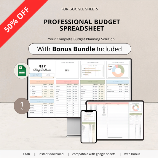 JDSDigital™ - The Ultimate Monthly Budget Tracker